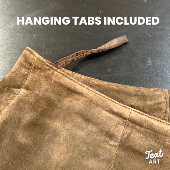 Vintage Suede Chocolate Brown Long Boho Western Pencil Maxi Skirt Size Large 14P - Picture 9 of 12